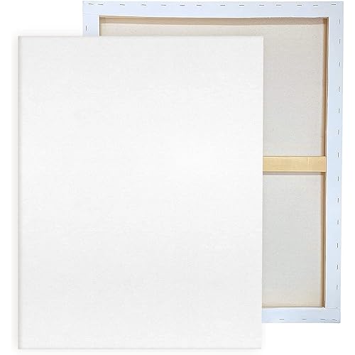 Pre Stretched Canvases for Painting 24x36 2 Pack Large Blank Canvas Boards for Acrylic Pouring and Oil Painting, 100% Cotton, 5-Time Gesso Primed
