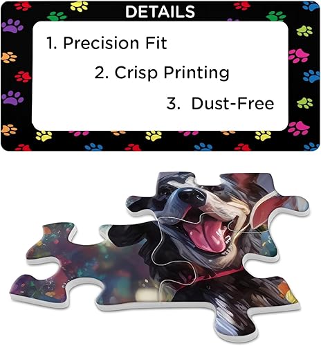 Miniatura 4 de Rompecabezas de perro para adultos, divertidos rompecabezas de cachorros de 1000 piezas, rompecabezas de animales coloridos divertidos y tontos