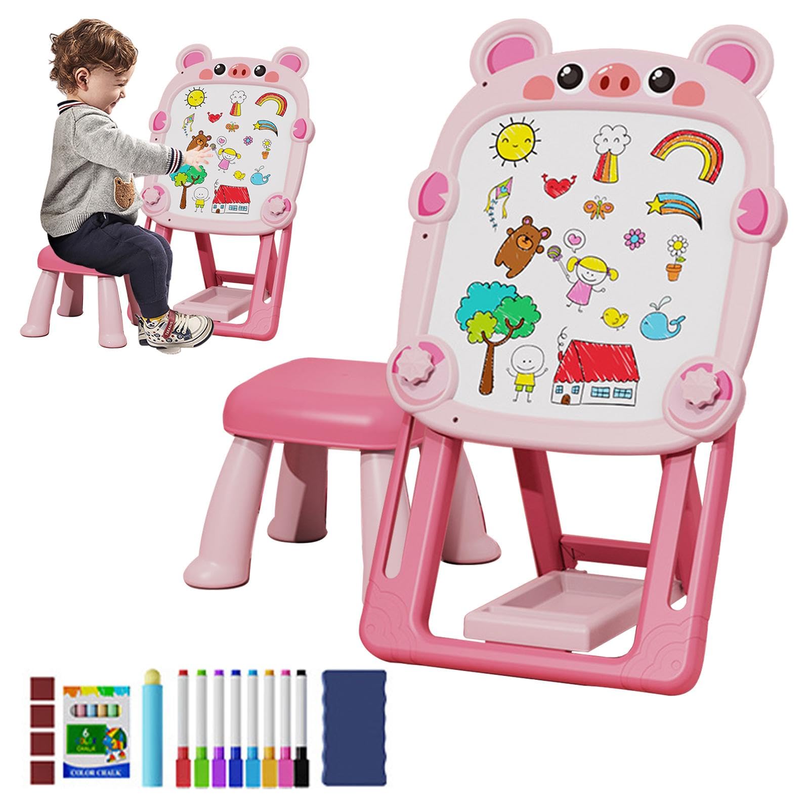 Magnetische Zeichentafel Kreidetafel Whiteboard Doppelseitig | Magnetisch Malzubehör Kinder Kunstspielzeug pädagogisches Vorschullernen kreative