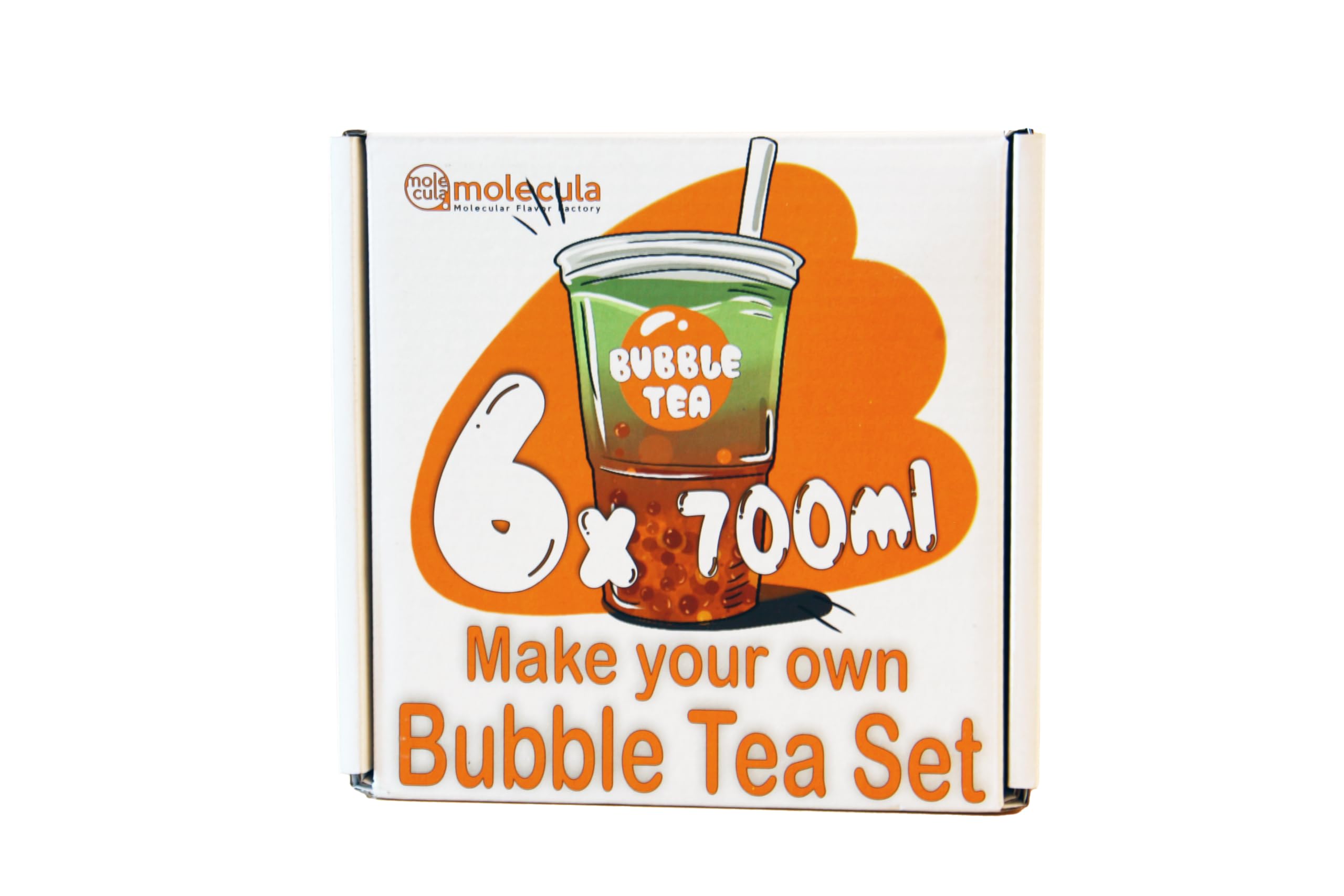 Grab&Go Set für 6x700ml fertigen Bubble Tea | 2x Molecularer Kaviar und 2x Sirup für Bubble Tea | Heidelbeere und Stachelbeere sowie Sirupe mit Zitronen- und Erdbeergeschmack