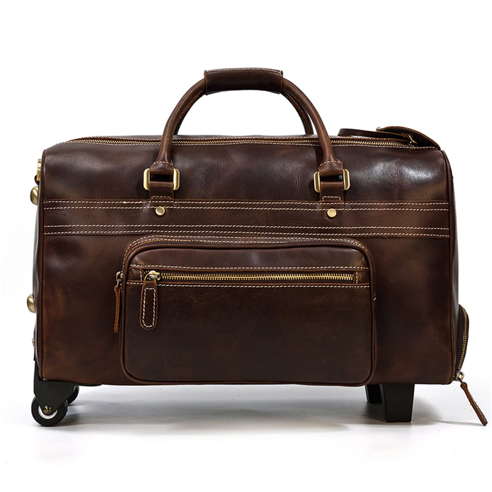 Bolso de Equipaje de Mano para Hombre Bolso de Viaje Cuero Retro for Hombres para Mujeres Hombres