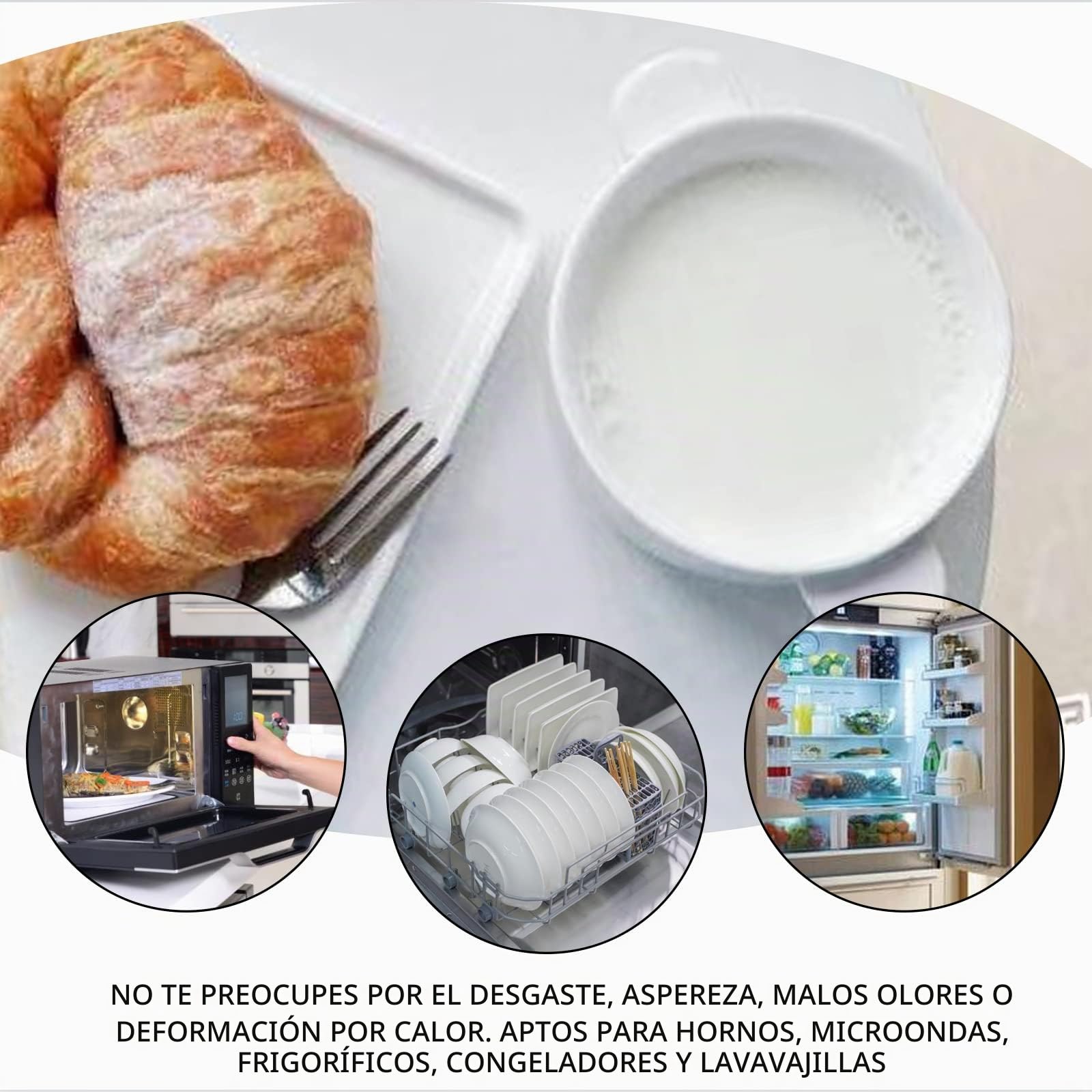 Set de 4 Cuencos para Sopa 250 ml Con Asa - Ensaladera, Tazones para Aperitivos, Desayuno, Cereales y Pasteles - Olla de Cebolla de Porcelana para La Cocina