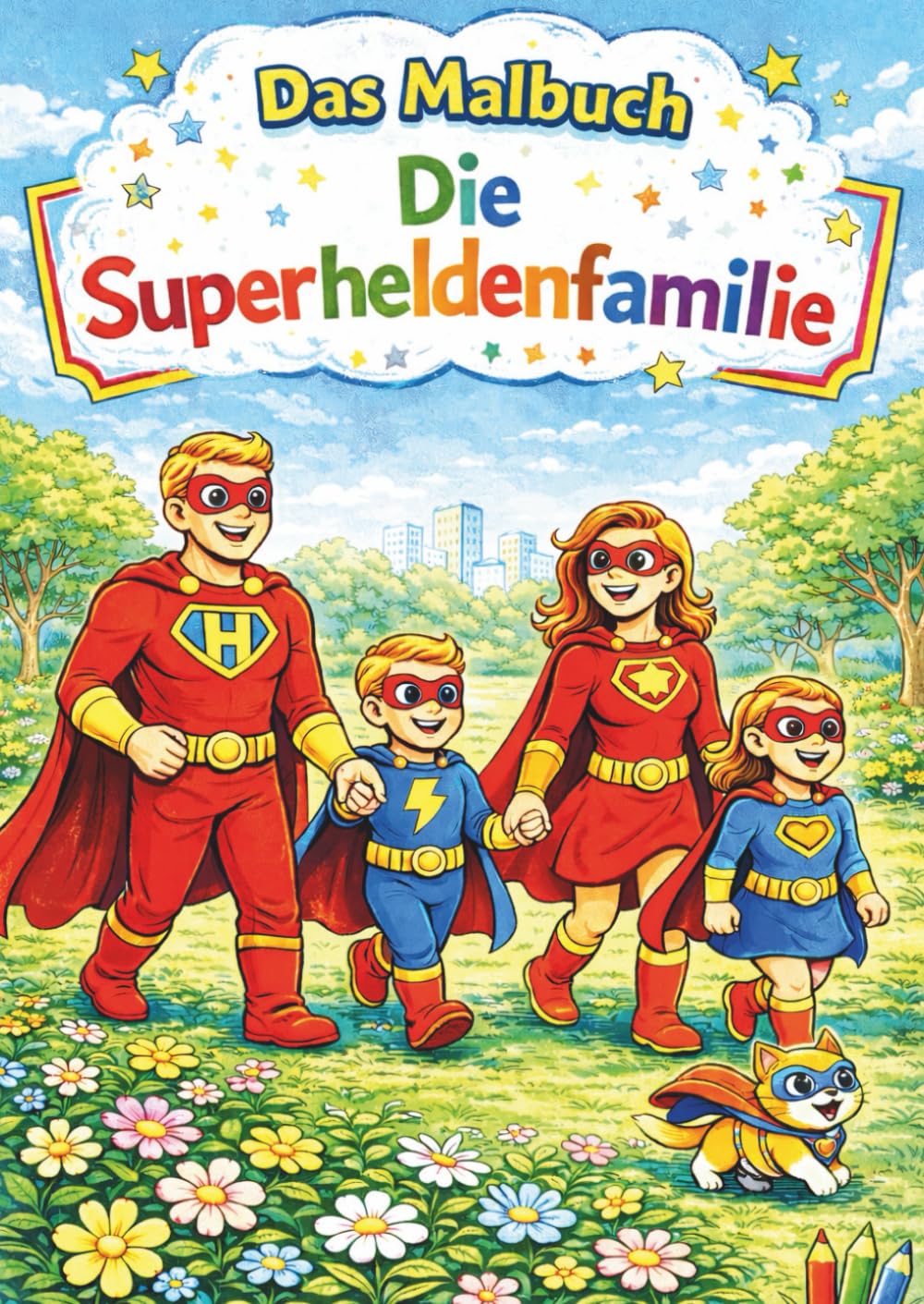 Das Malbuch: Die Superheldenfamilie