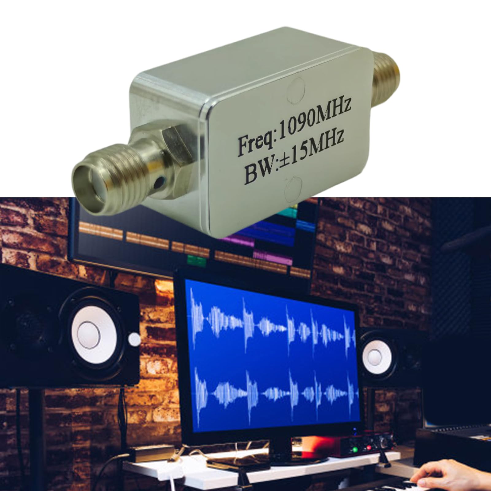 Filtre passe-bande 416 MHz/1090 MHz fréquence passe-bande pour connecteur SMA à bande passante faible et élevée 15 MHz