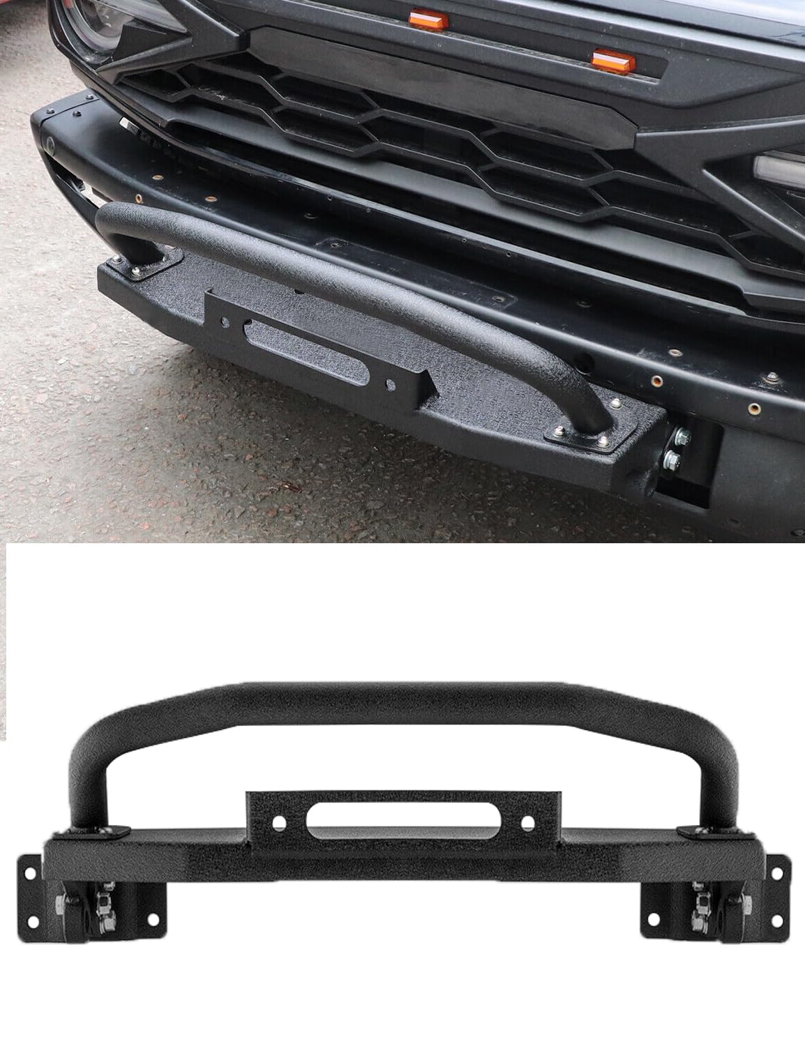 Buy Bronco Front Bumper with Winch Plate, Front Bumper with Bull Bar