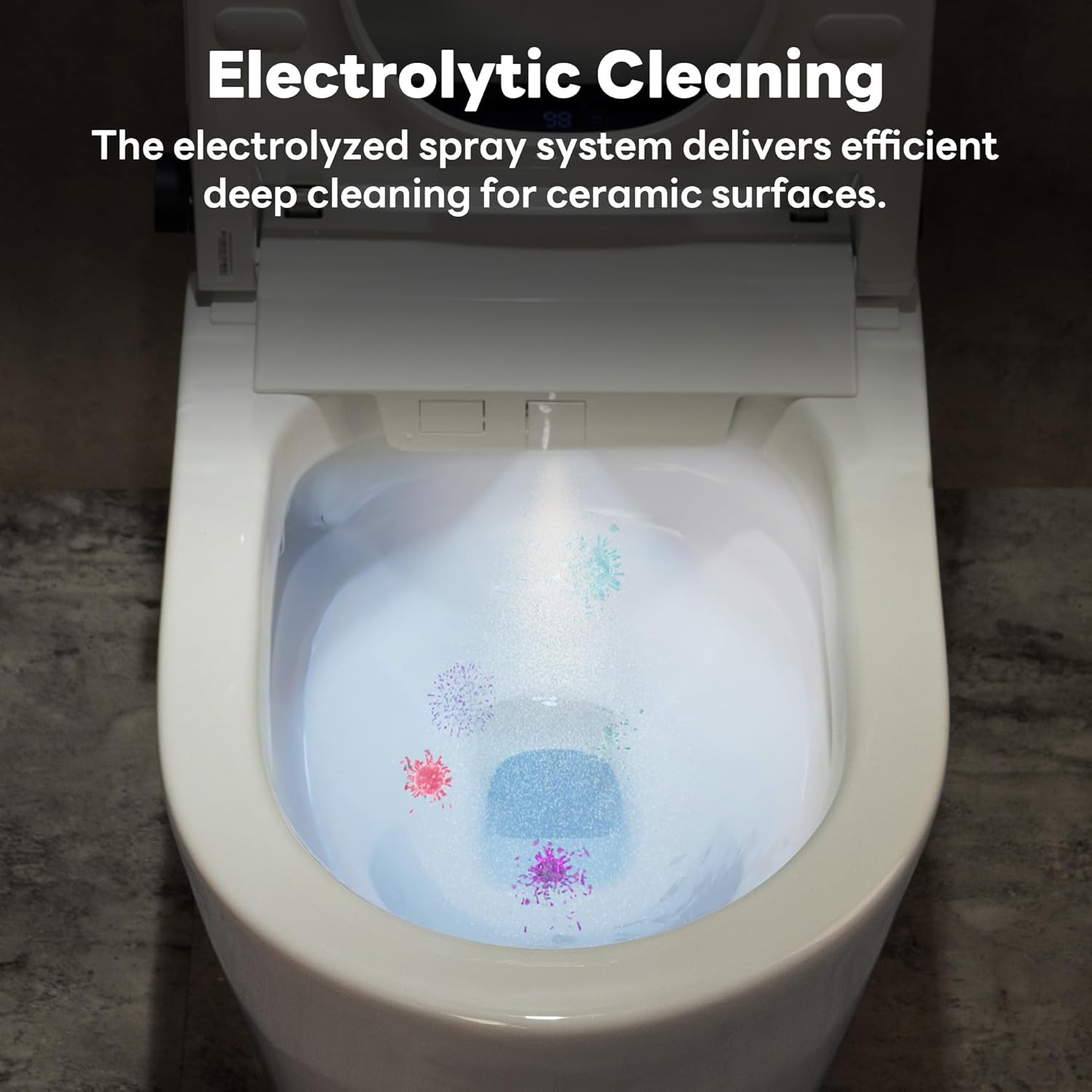Casta Diva Smart Toilet with Bidet Built in, Auto Open Close, Foot Sensor, 1000 MaP Auto Flushing, ADA Comfort Height, Artistic Lighting, Smart Heated Seat, Foam Dispenser, Tank Built in (CD-U010Max) thumbnail