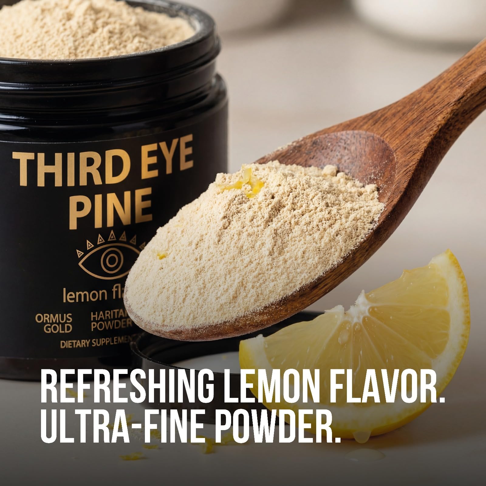 Third Eye Pine Powder Haritaki, Pine Pollen & Ormus 24k Gold Monoatomic | Wild Harvest, Broken Cell Wall, non-GMO, Vegan | Supports Detoxification, Pineal Gland Decalcification — Amazon image 8