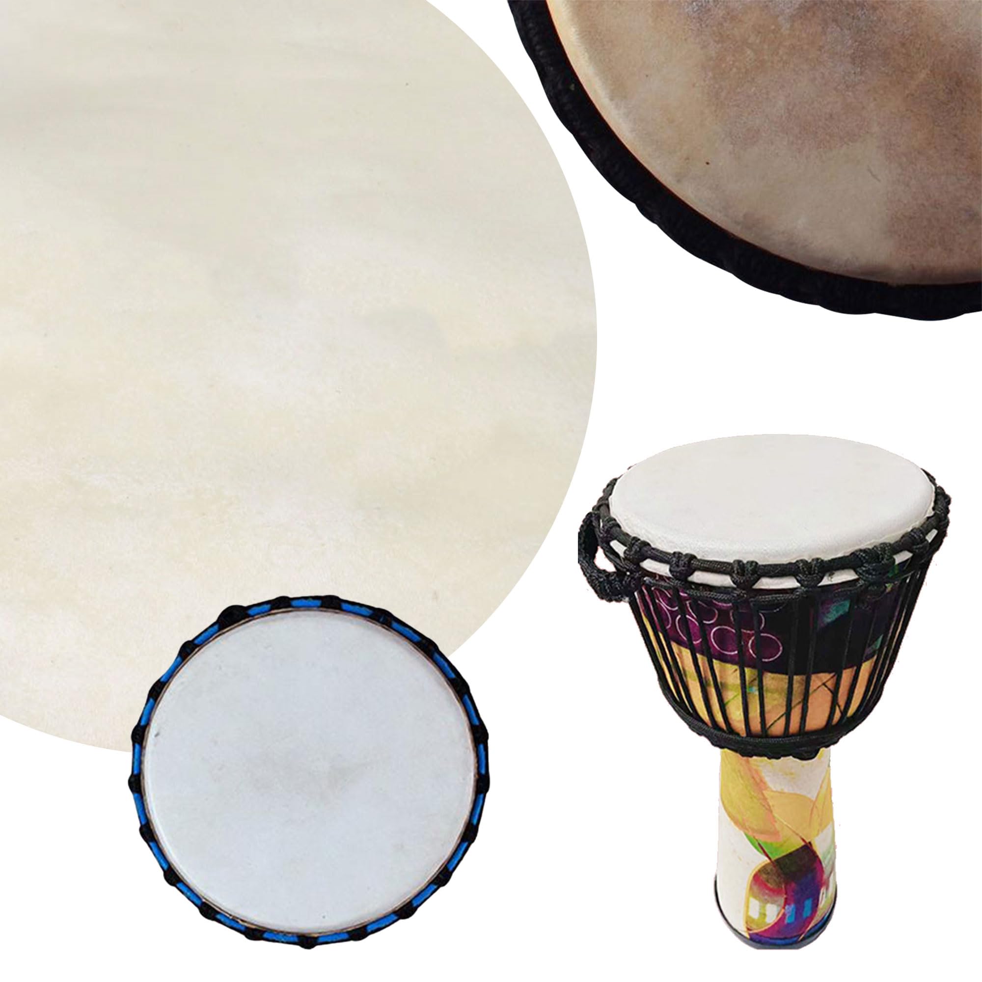 Lot de 2 Tambourins Professionnels 8" pour Percussion Diamètre 300mm