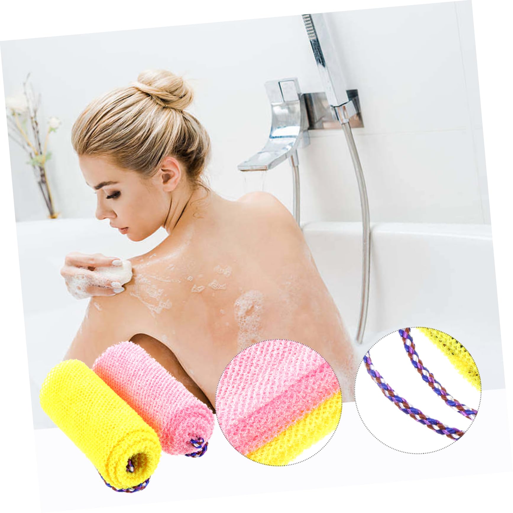 minkissy 10 Pz Corpo Scrub Corpo Esfoliante Panno Esfoliante Bagno Panno Da Bagno Scrubber Africano Net Straccio Exfoliantes para El Cuerpo Pulizia Asciugamano Posteriore Scrubber Cotone Bagno Net