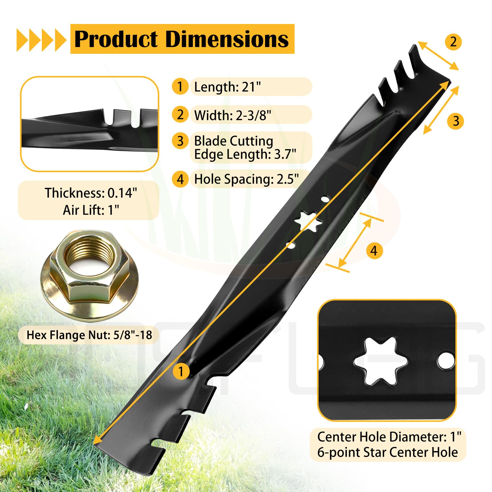 Amazon.com : BOSFLAG 2 Pack 942-04308-X Gator Mulching Blades with