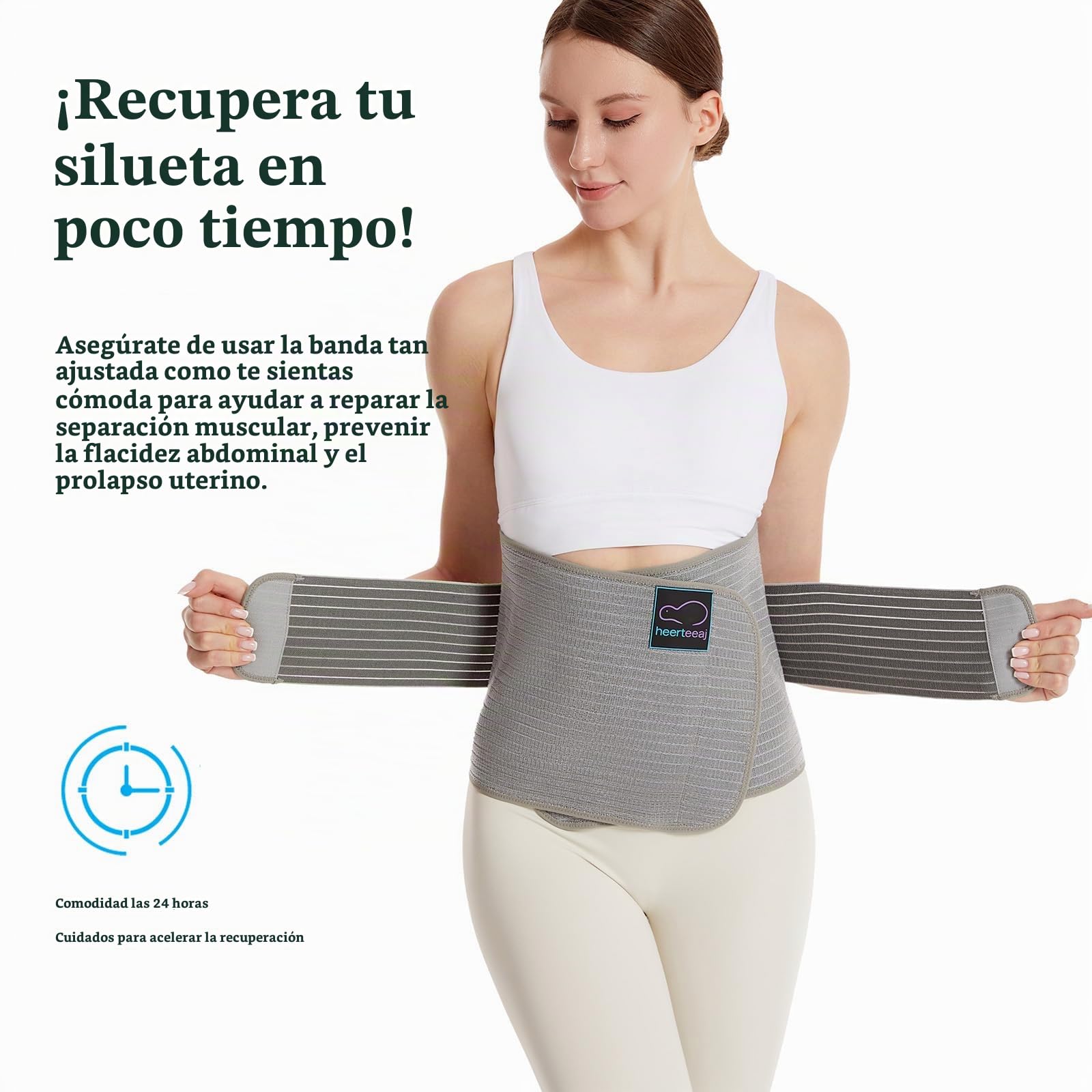 Banda gástrica postnatal, banda gástrica para cuidados postoperatorios, cinturón lumbar/pélvico ajustable para sujeción abdominal y lumbar