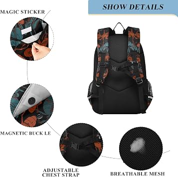 Many Ants Backpack, School Backpack Lightweight Laptop Backpack Students Book Bag and Reflective Stripes