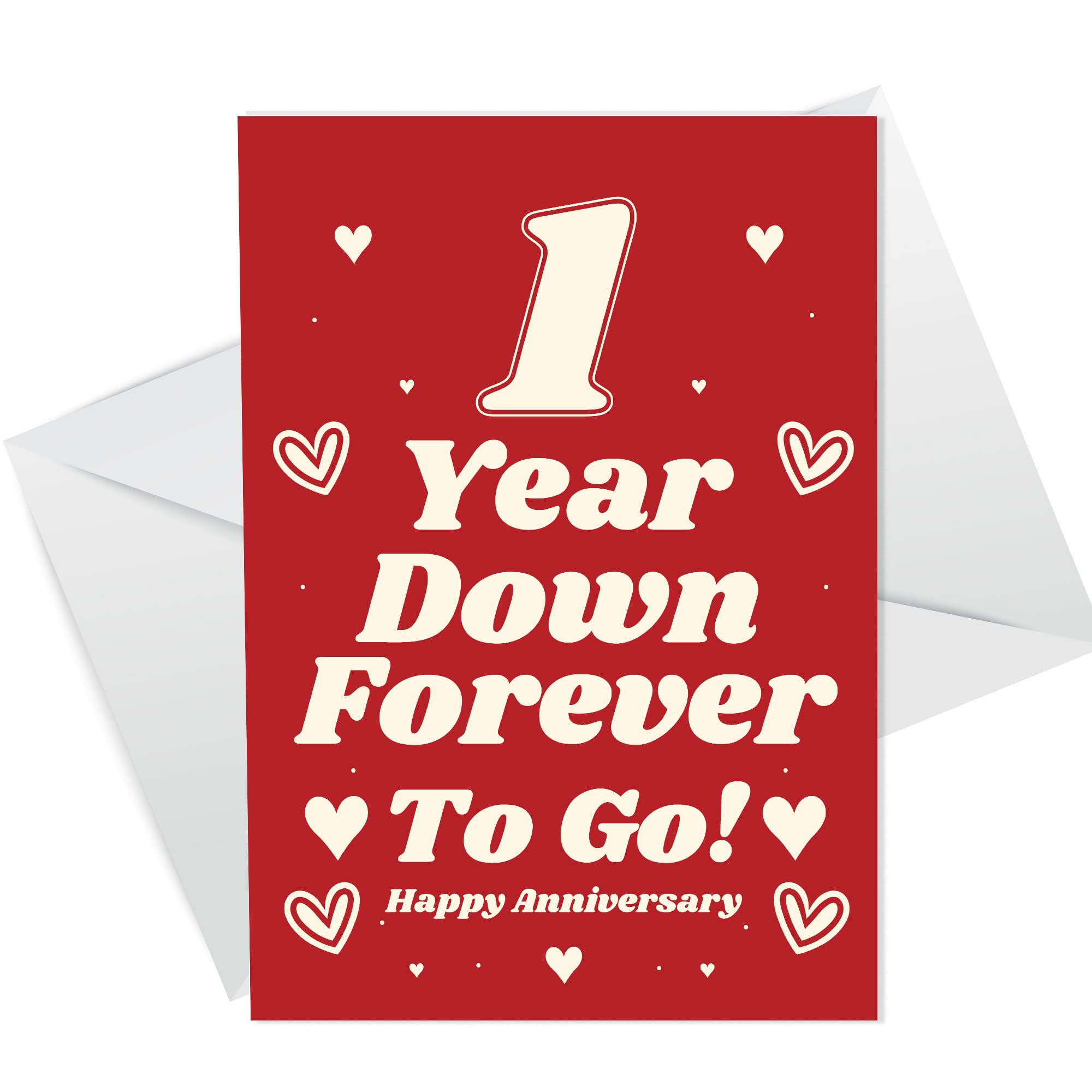 Funny Joke 1st Anniversary Card For Husband Wife Card For Him Her Men Women