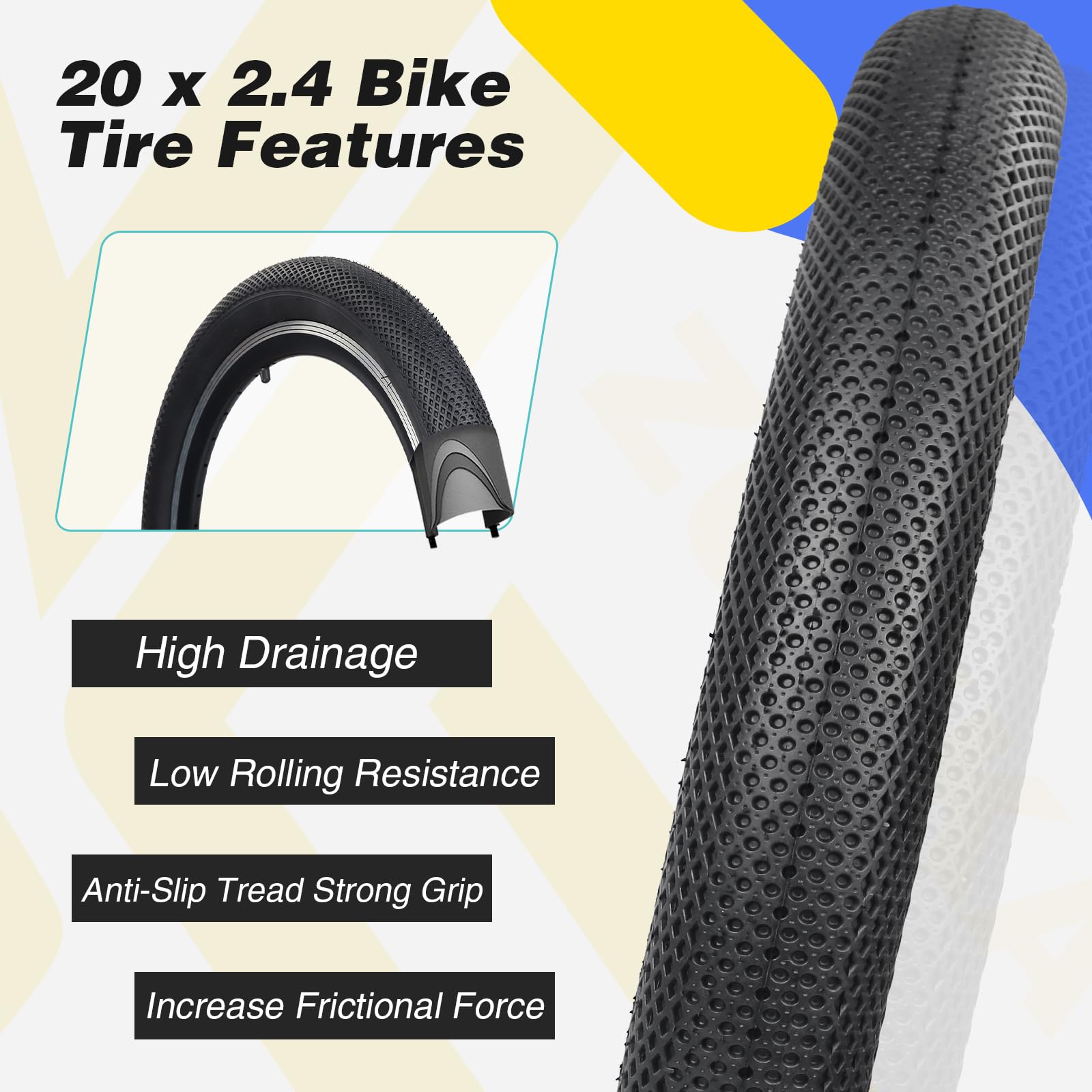 ZUKKA 2 składane opony BMX 20 cali 20 x 2,40 cm, płaszcz i 2 x 20 cali, wąż kompatybilny z rowerem dziecięcym, MTB, rower górski, MX Freestyle 20 x 2,40, opony rowerowe i dętki