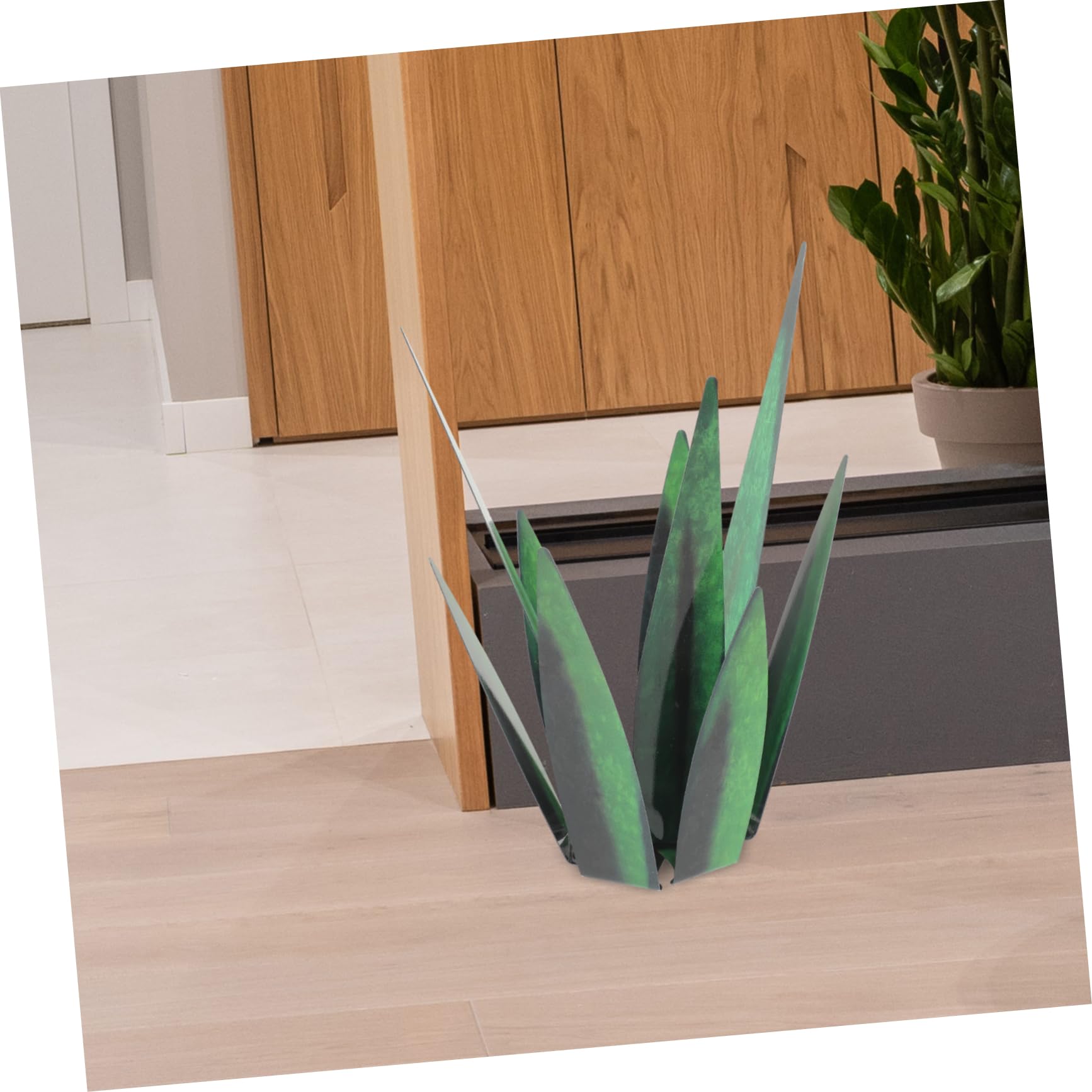 BESPORTBLE Ornement Plante Grasse Artificielle en Métal Vert, Décor Créatif pour Jardin, Bureau et Restaurants, Facile à Nettoyer