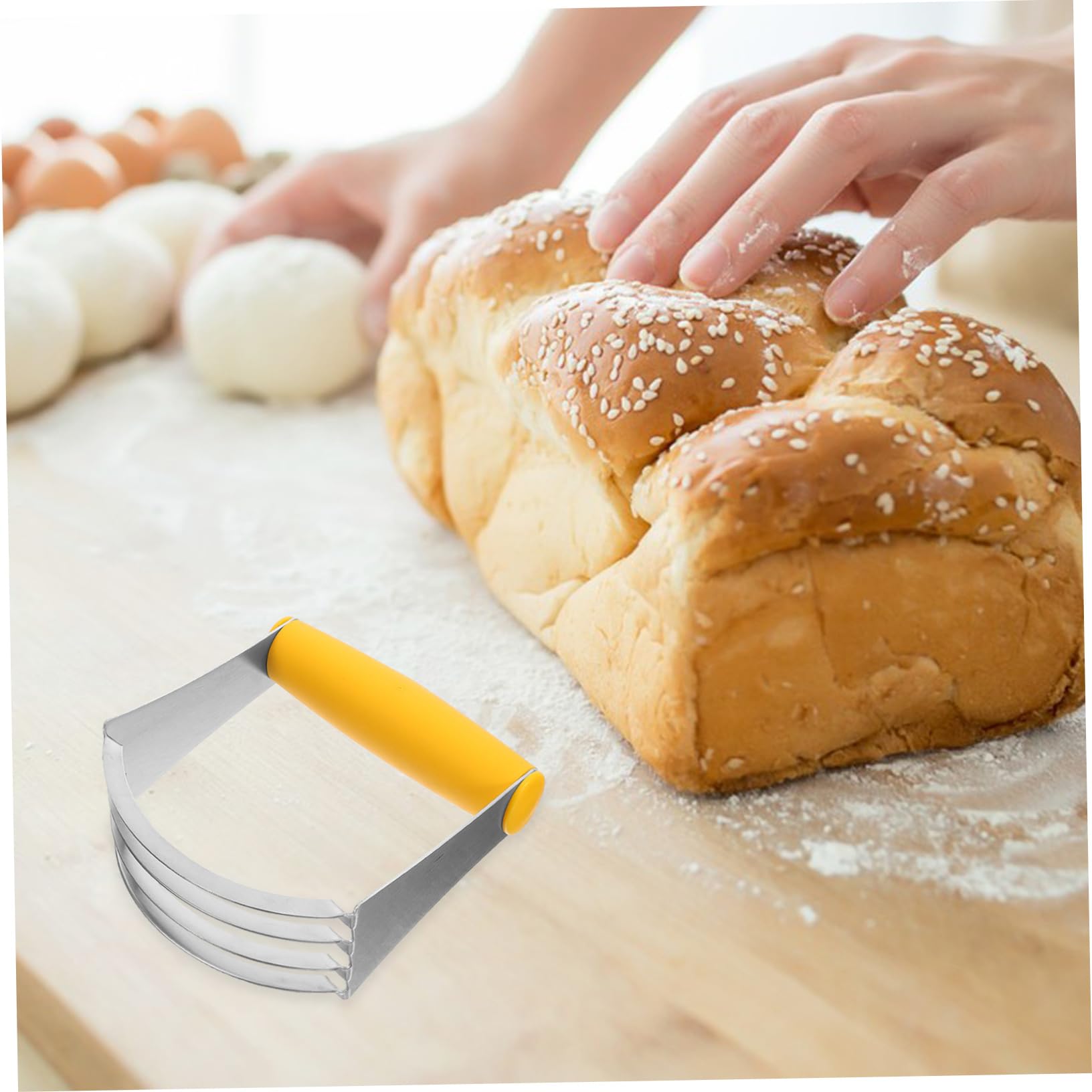 Cabilock 5 Stück Staubtuch Backen Utensil Küchenmehl Bankschaber Rostfreier Mehlschneider Gebäckschneider Backzubehör Mehlmischer aus Metall Teigschneider Teigmischer Rostfreier Stahl