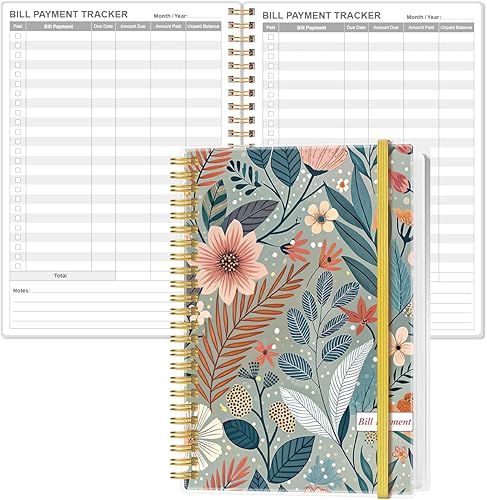 Miniatura 21 de Cuaderno de seguimiento de pagos de facturas, organizador mensual de facturas y planificador para presupuestos personales financieros, organizador