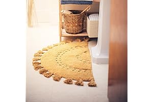 BIEN BEAU Half Circle Boho Rug for Your Bathroom