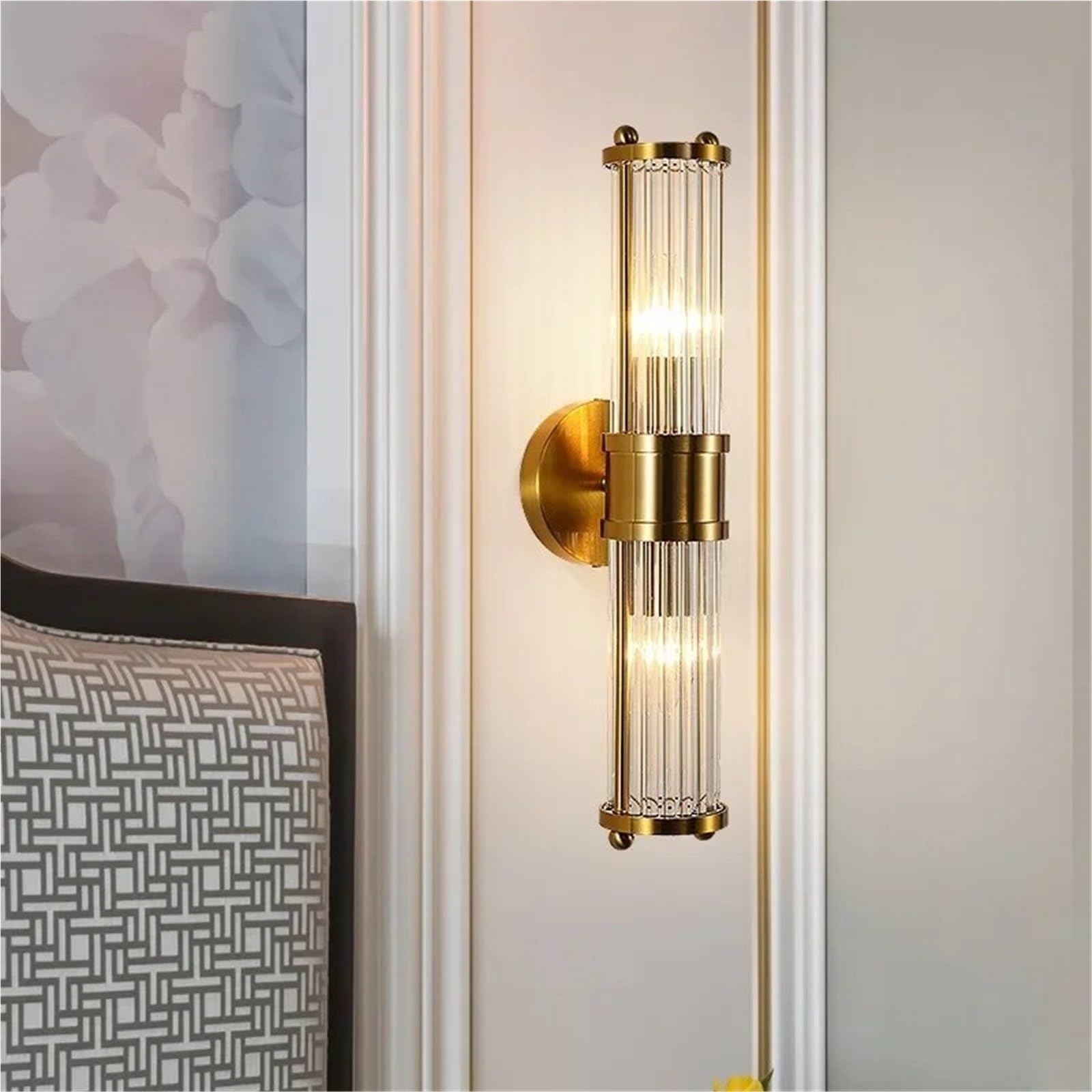 Luxury Crystal Glass Wall Sconce Modern Gold Wall Lamp