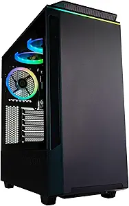 Periphio Phantom RGB Gaming Computer, Intel Quad-Core i7 3.3GHz, GeForce GTX 1650 GPU (4GB), 16GB RAM, 500GB SSD + 1TB HDD, Windows 10 Gaming PC, WiFi (Renewed)