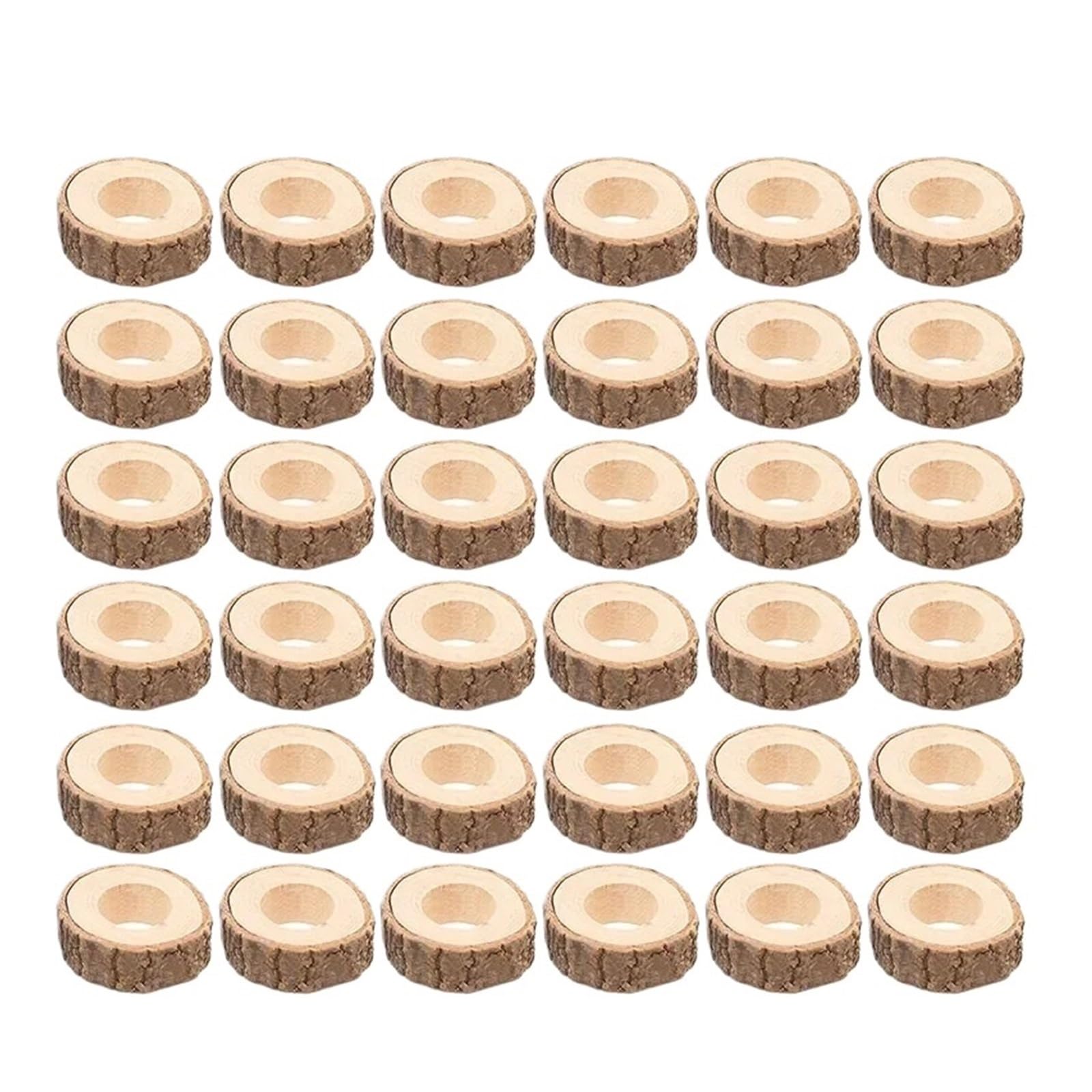Wooden Napkin Rings 6PCS Wooden Napkin Rings