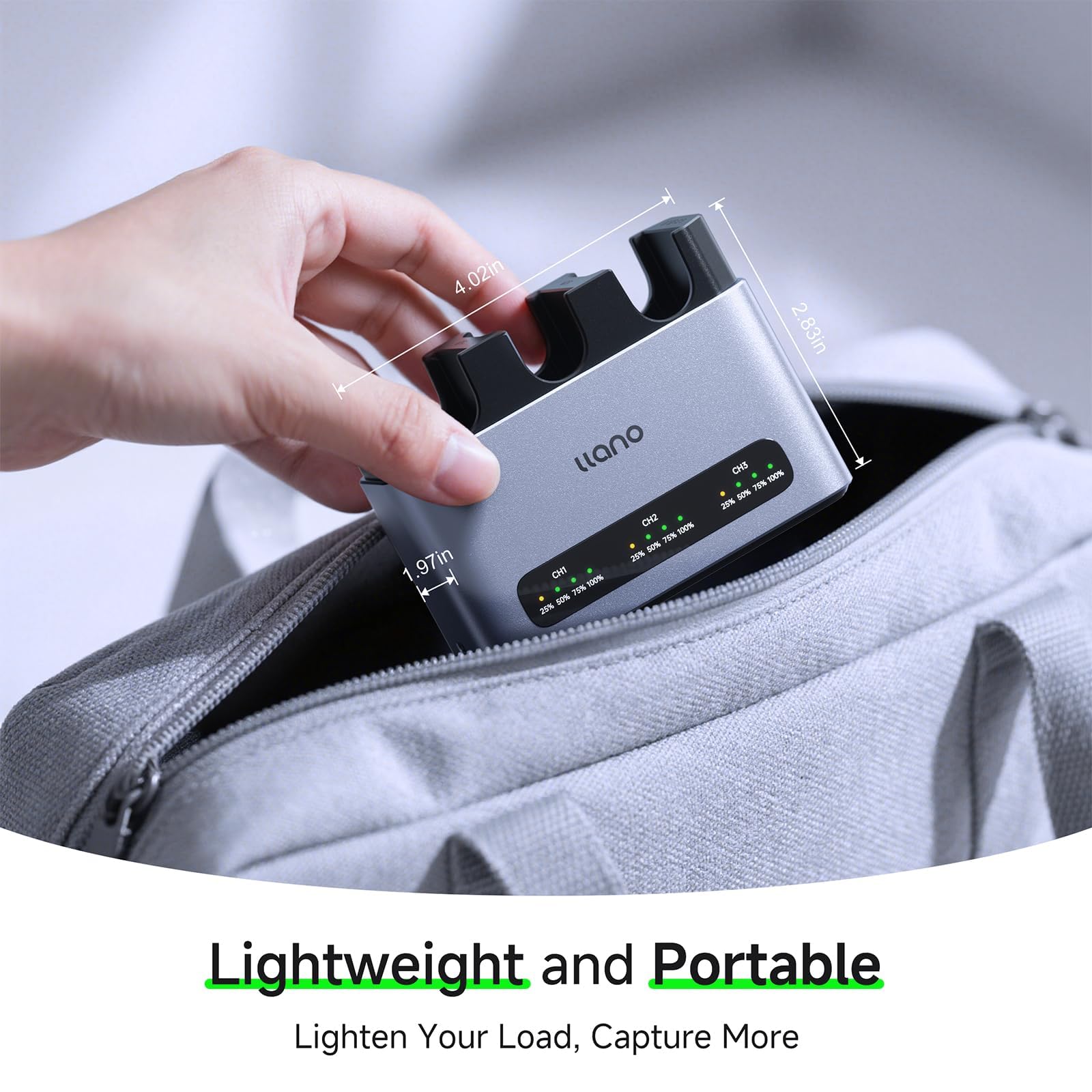 llano 30W LP-E6NH LP-E6P Cargador de batería rápido de 3 ranuras para Canon baterías de cámara EOS R5/R6/R7 Mark II, 5D/6D/7D Mark II/III/IV, 60D/70D/80D/90D,USB-C,pantalla LED,carcasa de aluminio CNC | Para Canon EOS R5, R5 C, R6, R6 Mark II, R6 V, R7, R