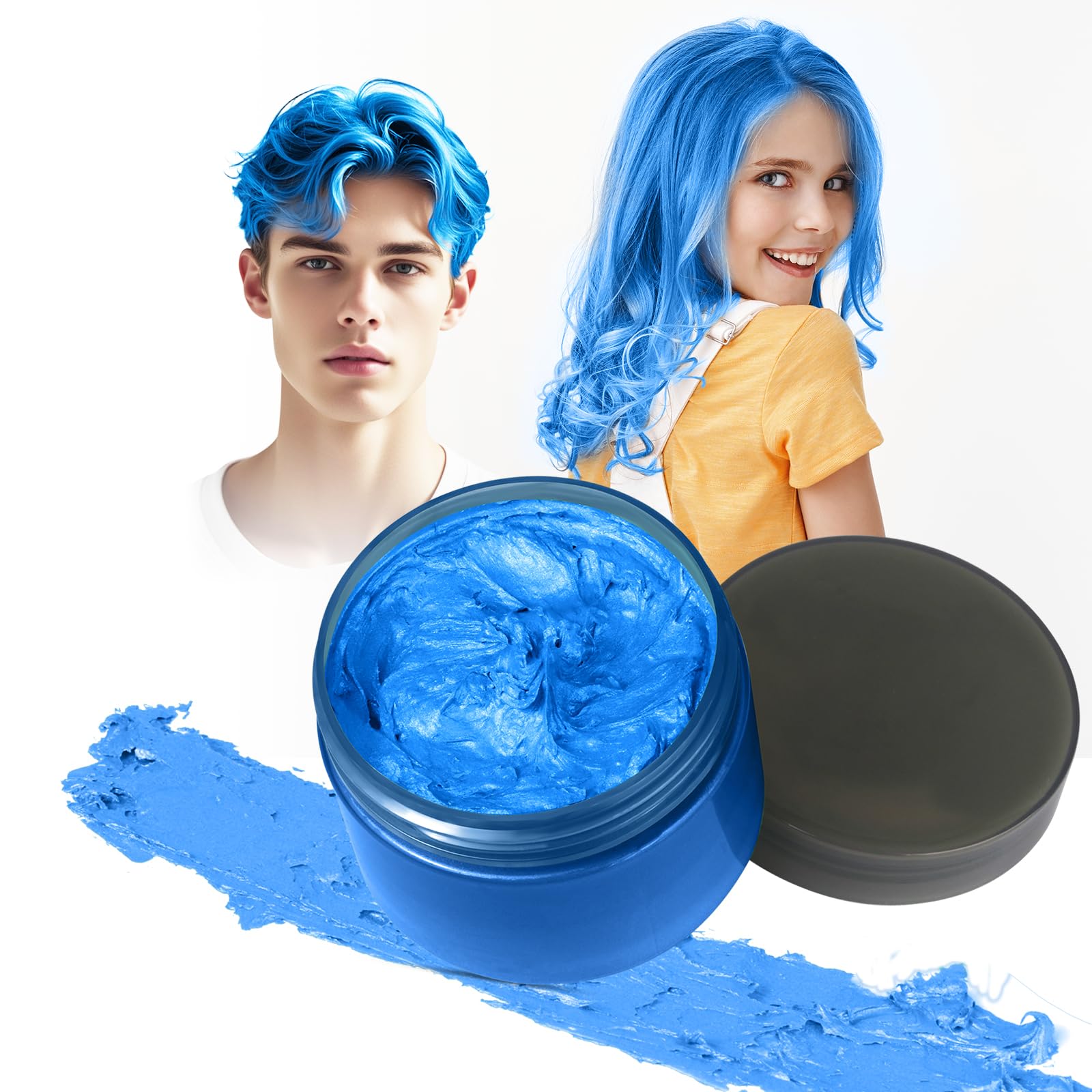 Amazon.com: Blue Temporary Hair Color Wax for Teenagers,Crazy Hair