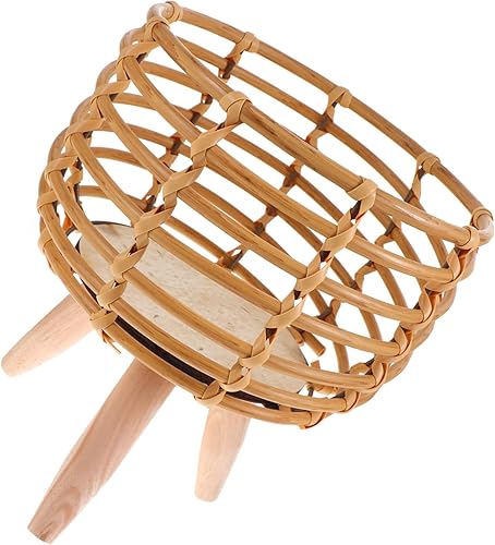 ARTIBETTER Soporte decorativo para macetas de ratán para plantas de interior, patas resistentes, cesta de almacenamiento versátil para decoración