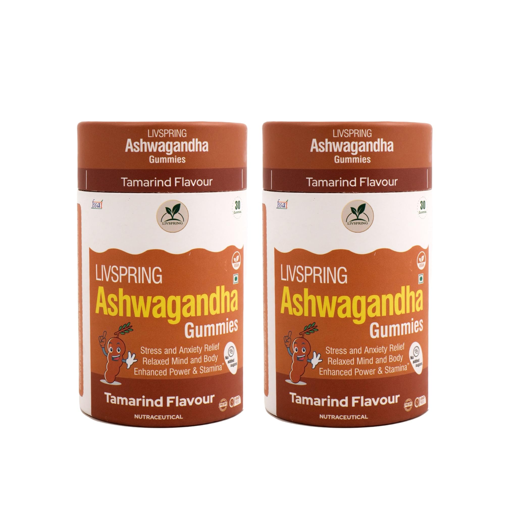 Pure Ashwagandha Gummies, Tamarind (Imli) Flavour, 300mg, Pack of 2 | Stress & Anxiety Relief, Enhanced Power & Stamina, No Added Sugar, Vegan
