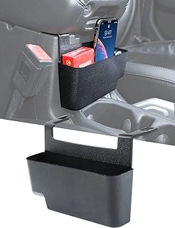 Savadicar JL & JT Center Console Hanging Storage Box, Armrest ABS Organizer for 2018 2019 2020 2021 2022 2023-Current Jeep Wrangler JL JLU & Gladiator JT 2/4 Door, Interior Accessories, Black