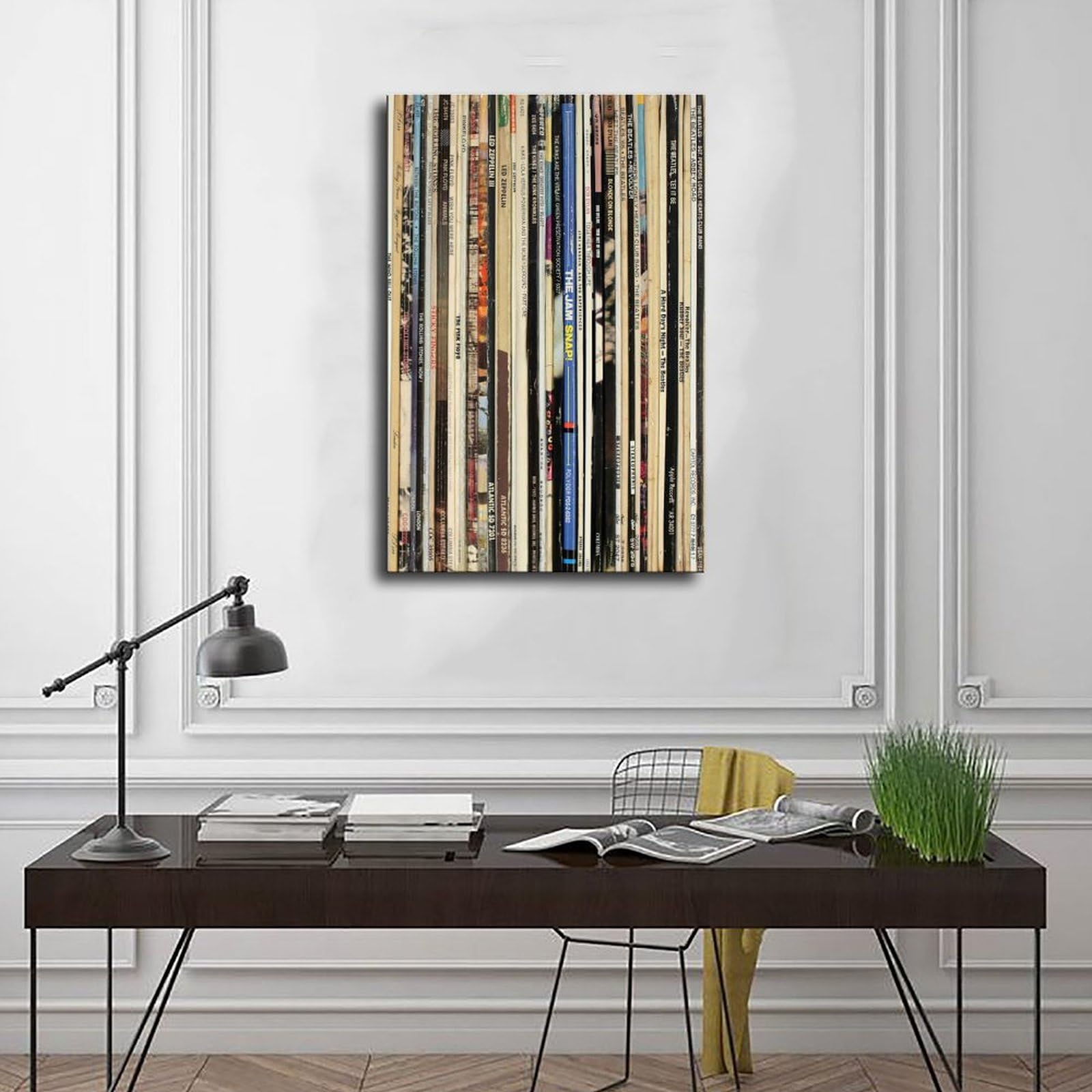 Poster su tela con dischi in vinile rock classico, decorazione per camera da letto, ufficio, cucina, regalo, 60 x 90 cm