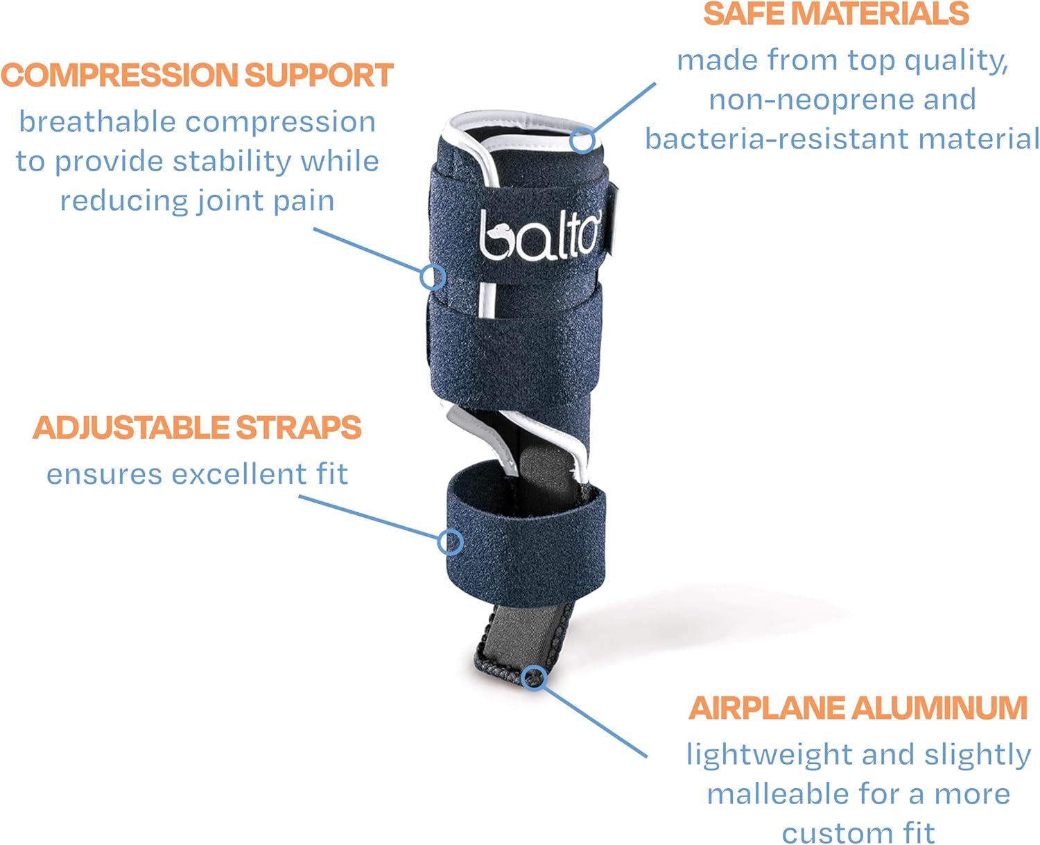 Balto Feline Splint Carpal/Tarsal Brace- Hyperextension Cat Brace – Brace with Aluminum Splint – Supports Fractures and Sprains – Leg Support (X-Small)