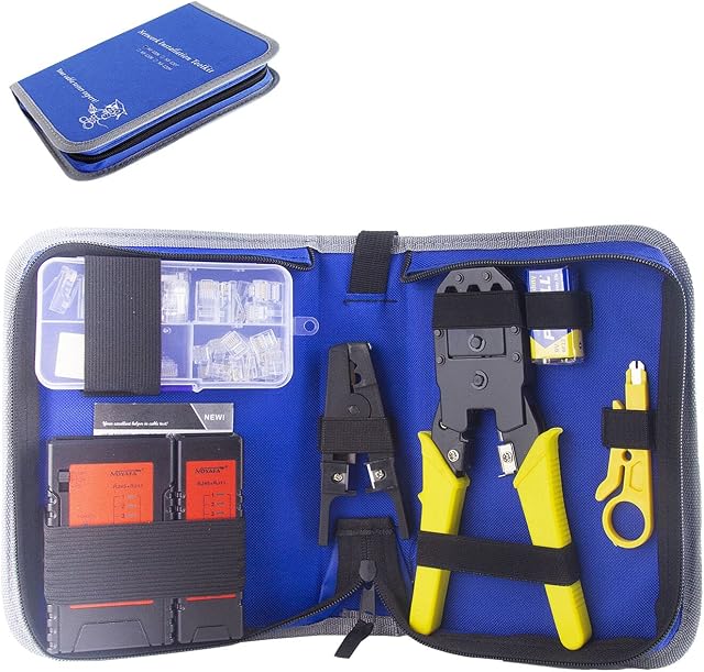 Noyafa NF-1206 network dual-mode crimping tool and J45 Rj11 Rj12 CAT5 Cat 6 multifunctional UTP network LAN cable tester test tool kit