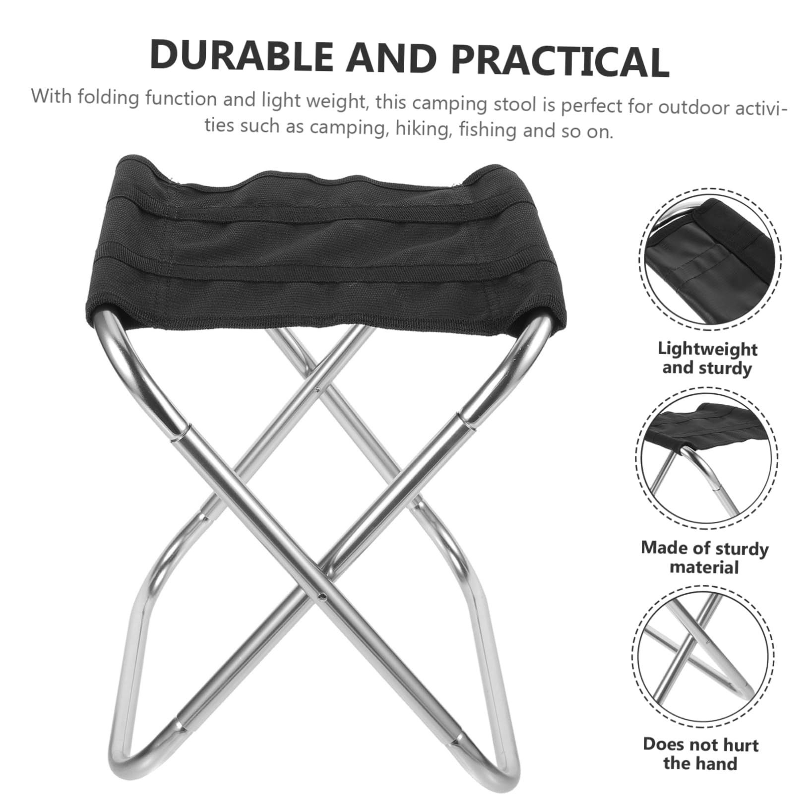 TOYANDONA 5 Piezas Taburete Plegable de aleación de Aluminio Silla Plegable para Acampar Taburete portátil butacas de Salon taburetes Taburete Plegable de Pesca portátil