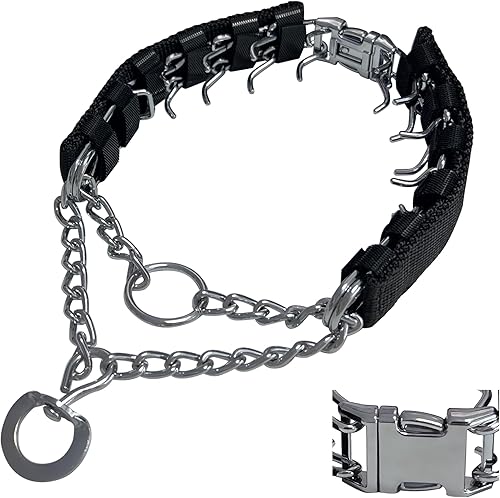 Collar de entrenamiento de puntas para perros, collar ajustable para perro con hebilla de liberación rápida, collar sin tirones para perros