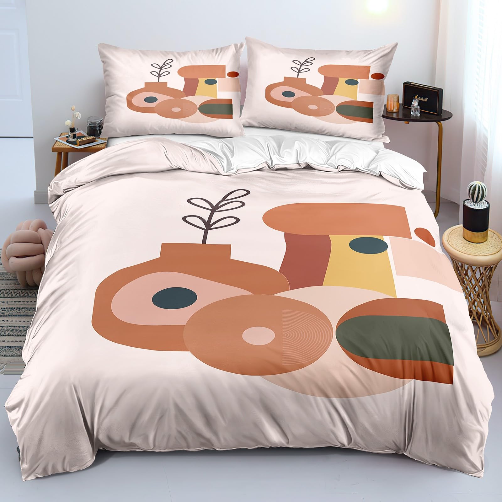 Housse de couette 140x200 dessin animé en microfibre douce avec 2 taies d'oreiller