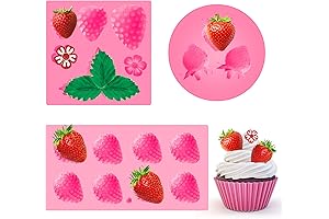 3D Silicone Strawberry and Flowers Molds: Perfect for Baking Delights and DIY Crafts