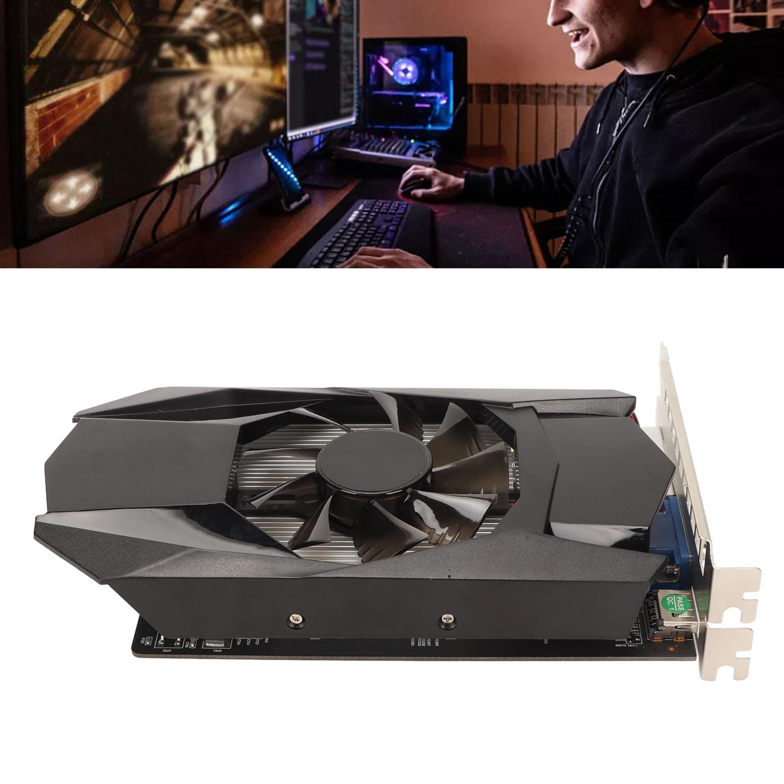 Scheda grafica GDDR5 da 4 GB, frequenza core HD7670 128 bit 650 MHz, supporta la scheda video DirectX 11 PCI Express X16 2.1 per giochi per PC