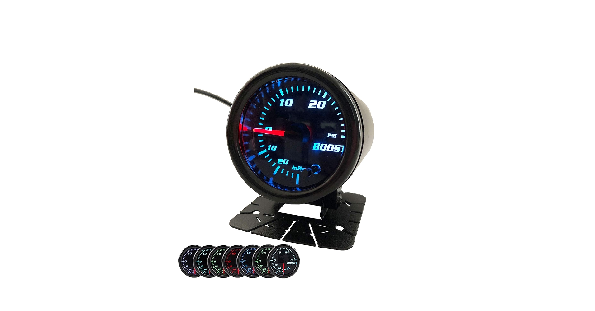 Gazoz Performance 52mm Boost Gauge 4 Bar Mechanical Turbo Meter Black White LED Backlight