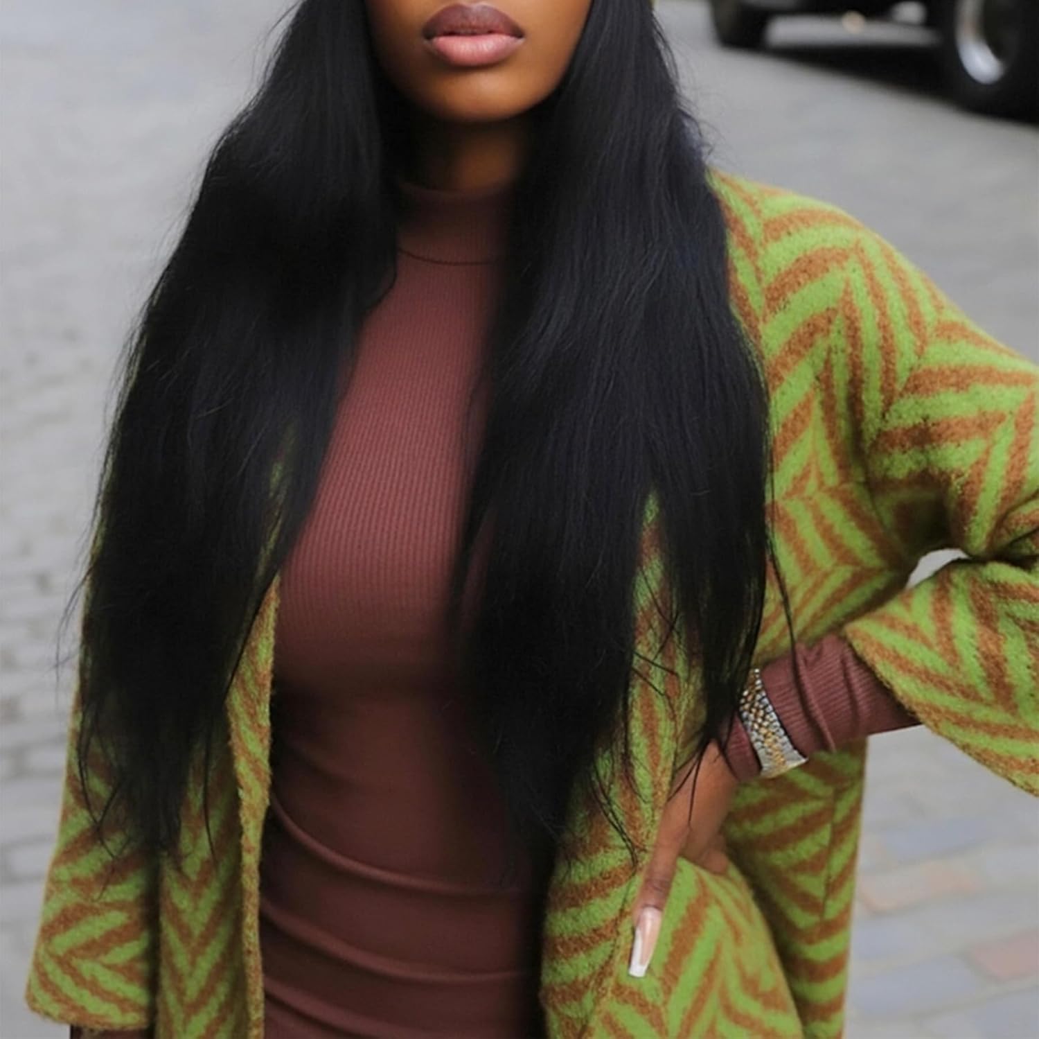 Ptorlio Womens Striped Long Cardigan Sweater Fall Plus Size Lightweight Open Front Cozy Cardigans Coat Trendy - Image 6