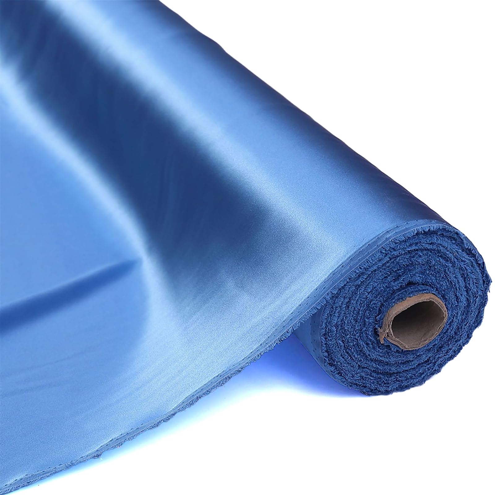 100% Pure Mulberry Silk Fabric 114cm Width 16m/m Charmeuse Stain Silk by 2 metre for Pajamas,Shirt or DIY Crafts(Dark SkyBlue) — image 1