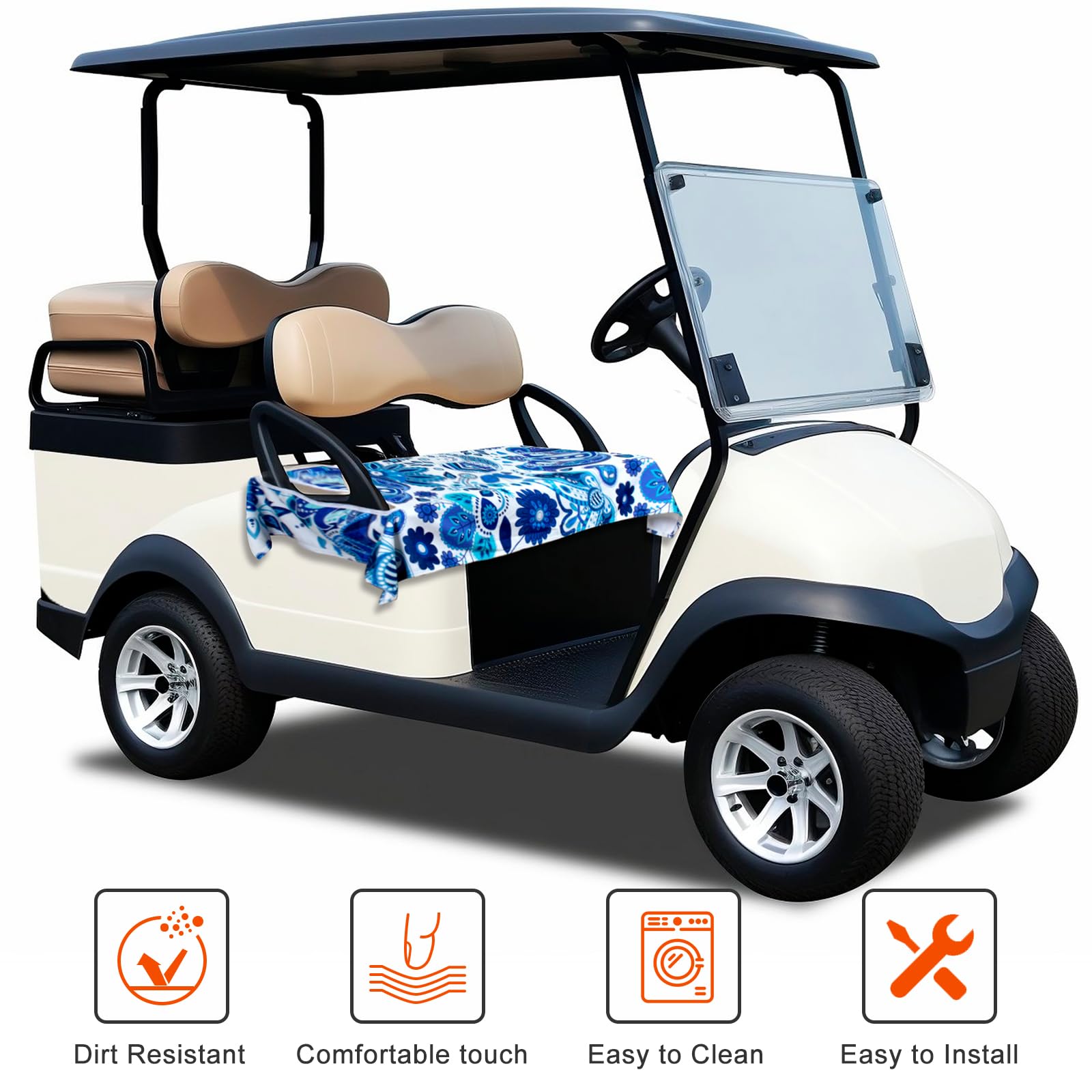 ゴルフカートシートカバー計5枚 Amazon | CEMGYIUK ゴルフカートシートカバー EZGO シートカバー