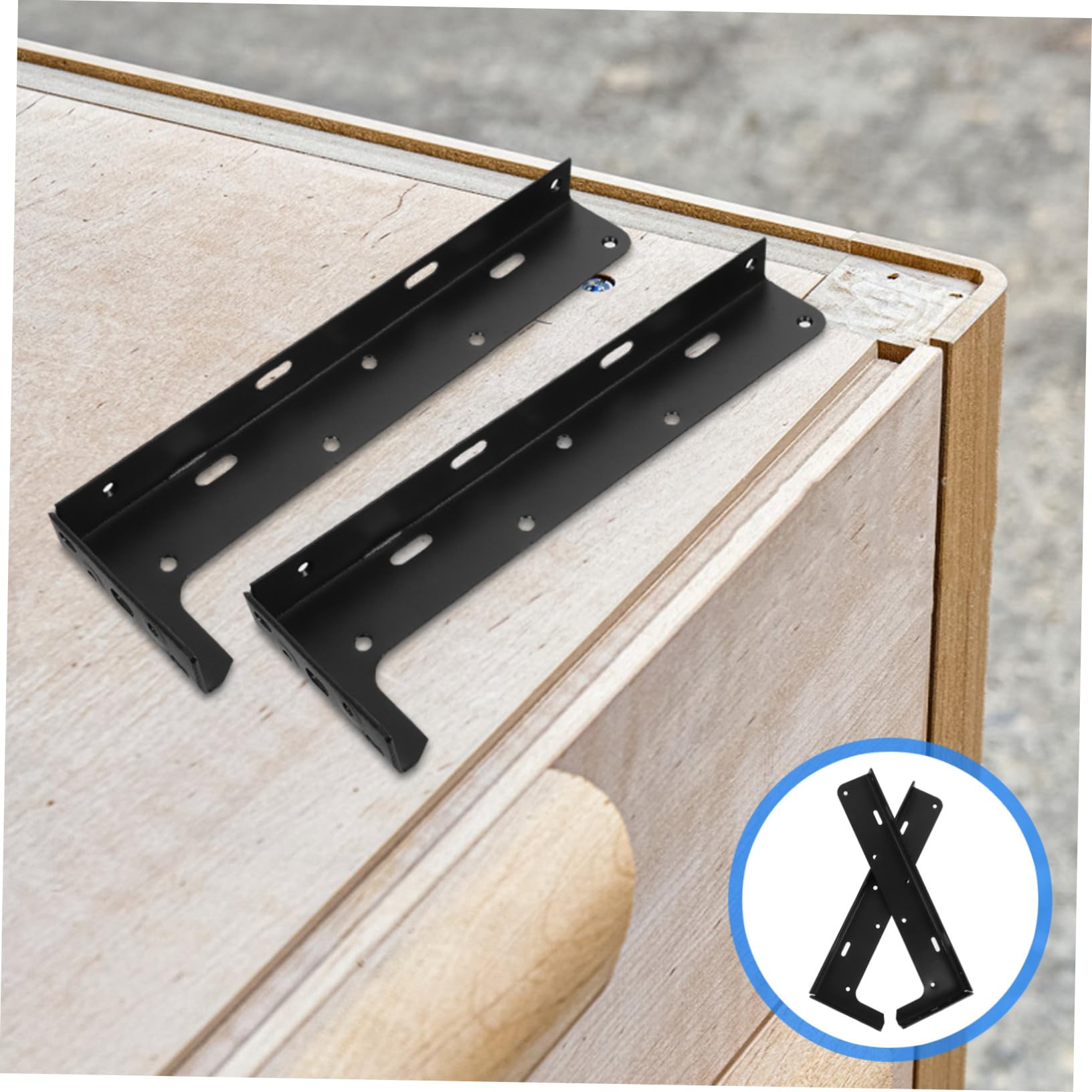 2 Stück Schwerlast Wandhalterung Schwarze Konsolen Verdeckte Montage für Küchen Badezimmerregale Unsichtbare Wandregalträger für Holzschränke und Einlegeböden
