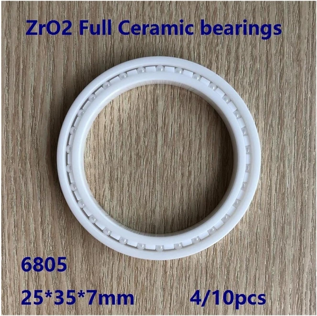 4/10pcs 6805 Full Ceramic Bearings 25 * 35 * 7mm Ceramic deep Groove Ball Bearings 25×35×7mm(10pcs)