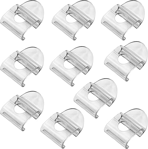 10 clips de sombra para persianas de ventana, mango de plástico transparente inalámbrico para persianas enrollables, persianas abatibles, clips para
