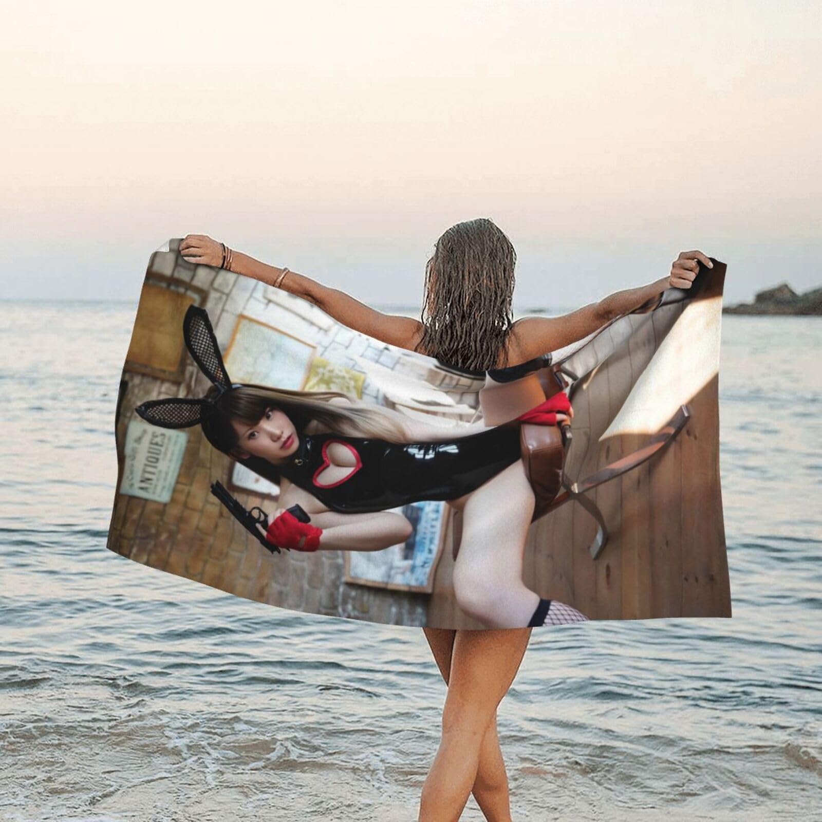 Amazon｜バスタオル 大判 えなこ タオル ビーチタオル フェイスタオル