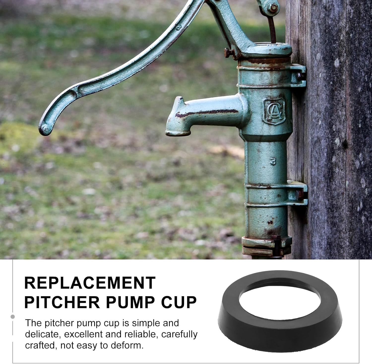 DOITOOL Universal Hand Pressure Pump Seal Cup Replacement 3.14X3.14X0.55In Water well Pump Leather Accessory for Manual Water Pumps