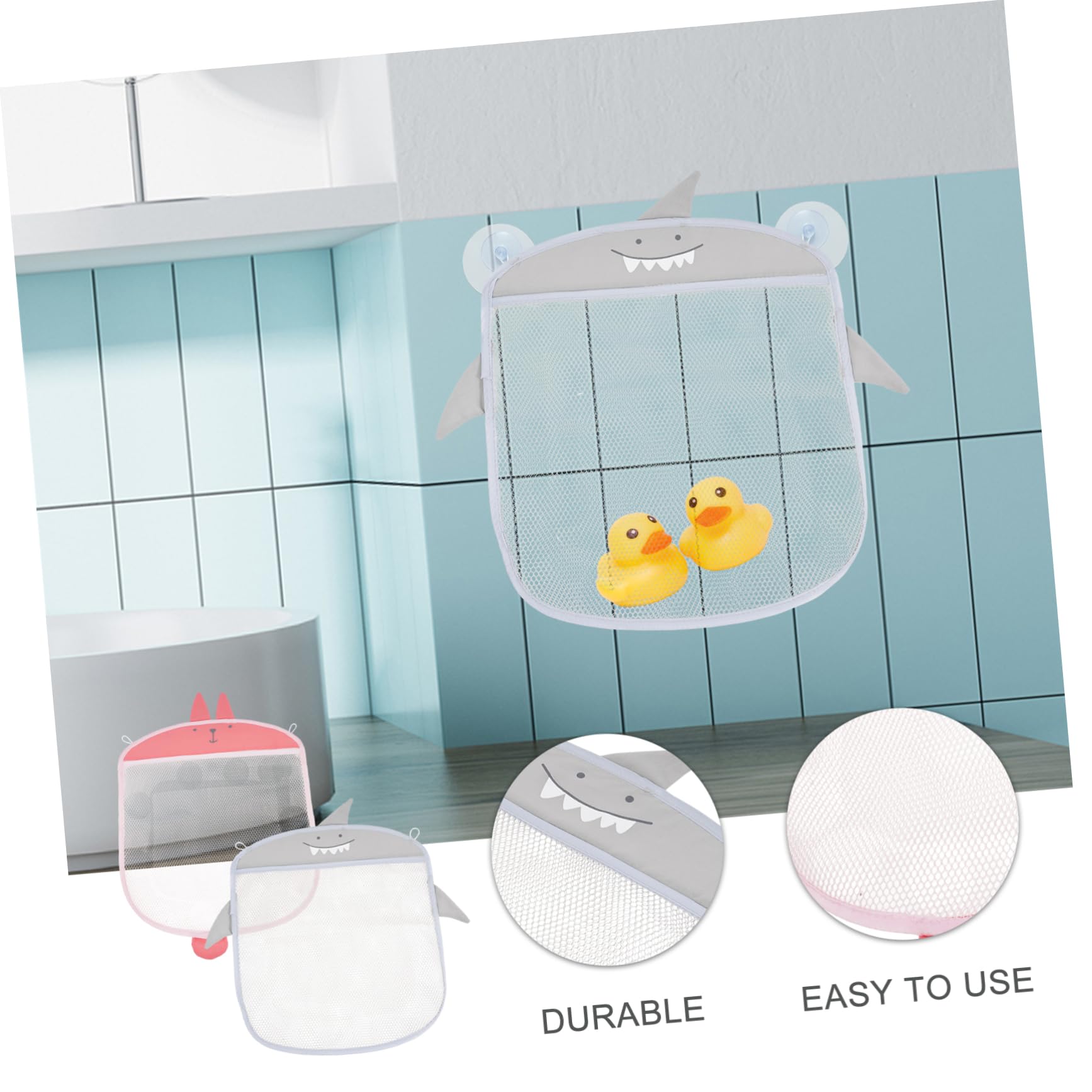 PRETYZOOM 4 Sätze Netztasche Zur Aufbewahrung Im Badezimmer Aufbewahrungstasche Für Kinderspielzeug Mesh-badespielzeug-organizer Schlafzimmer Hängetasche Polyester 2 Stück * 4