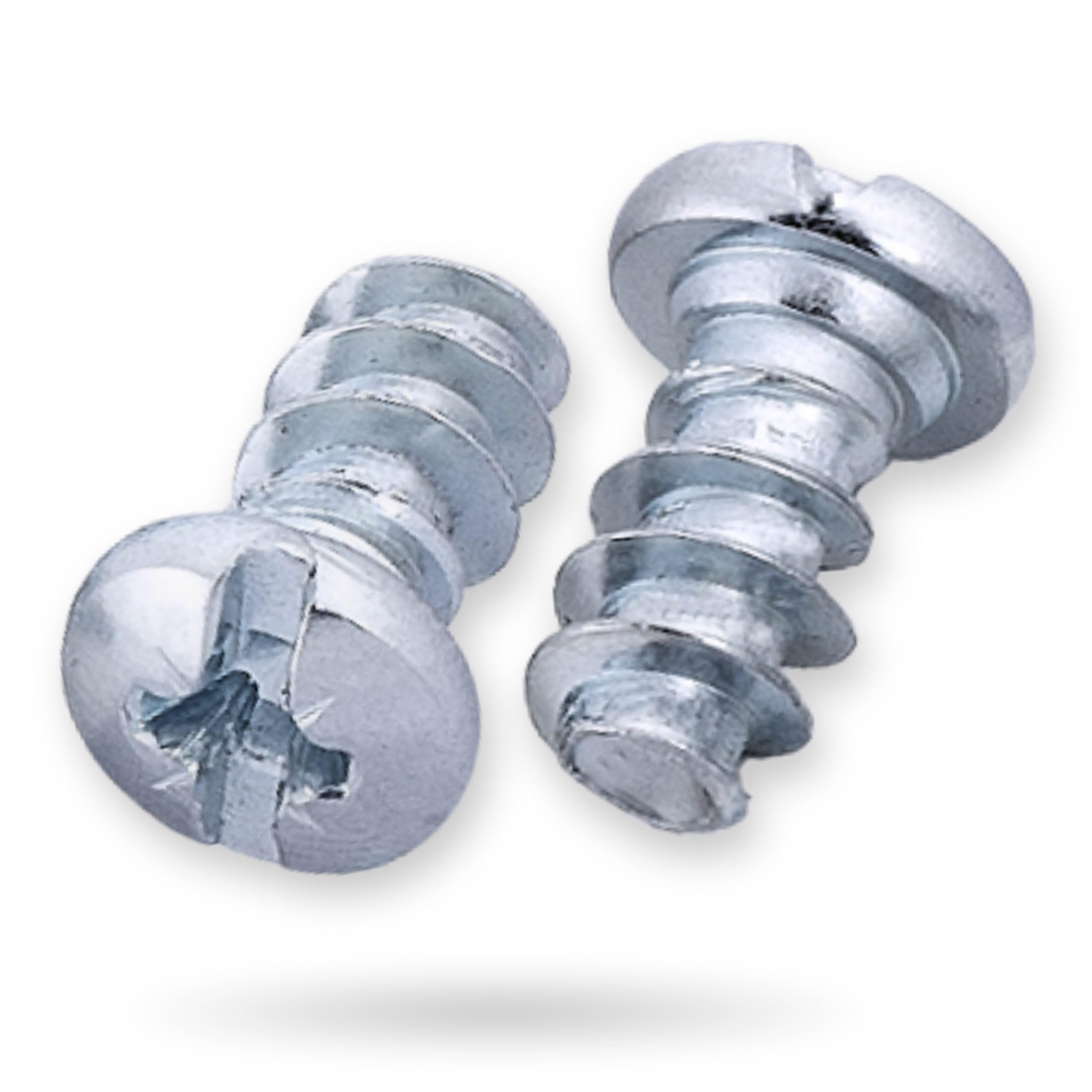 HEXATON Euro Screws 6.3 x 13 mm - 50 Pieces - Rounded Head - Pozidriv - Zinc Plated - Furniture Screws for Hinges Drawer Guides