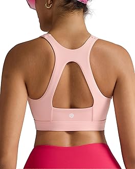 RUNNING GIRL Sports Bras for Women High Support,Racerback Molded Cup Sports Bra with Sewn in Pads